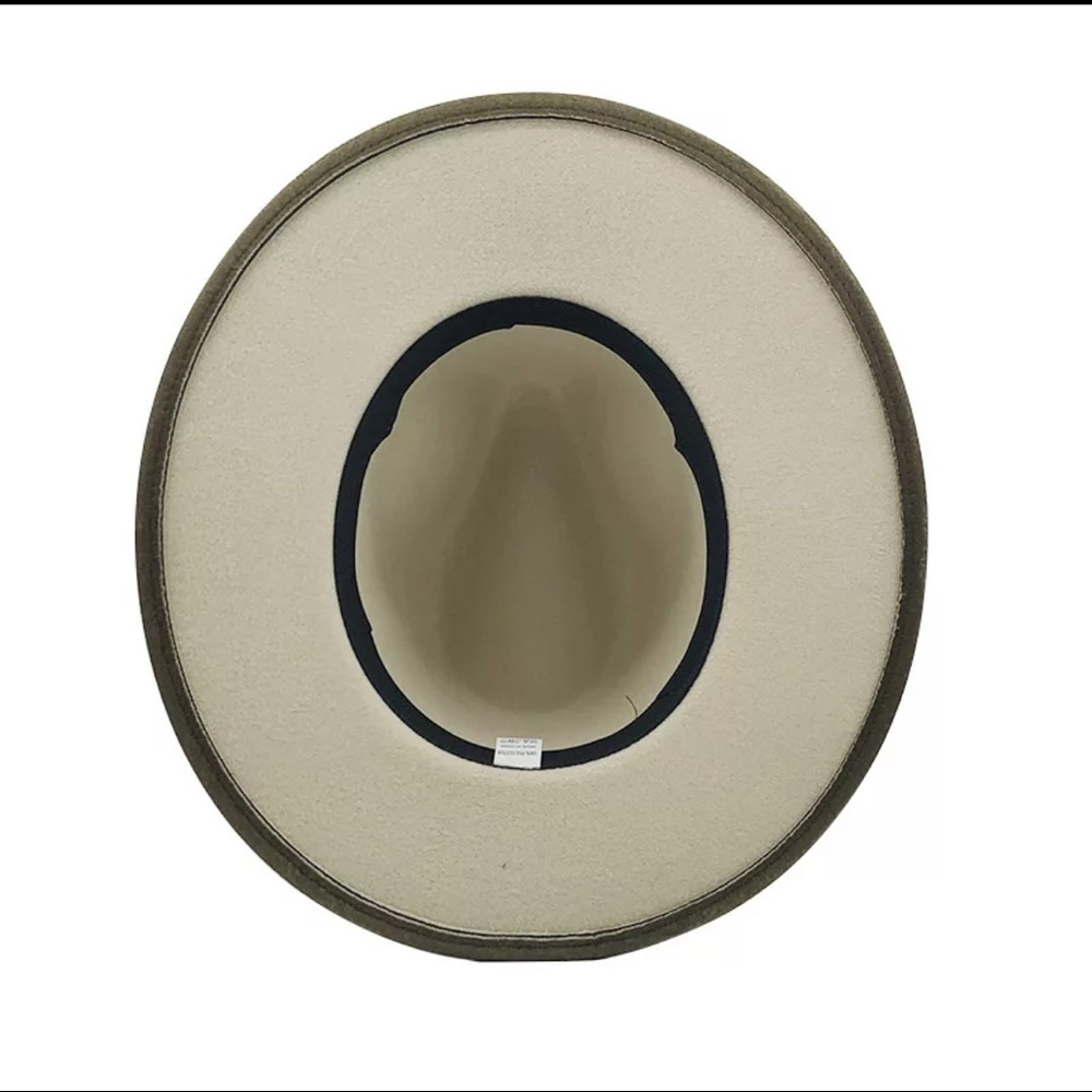 (Last 1) Wide brim boho hat, pale pink-cream - Picture 2 of 4
